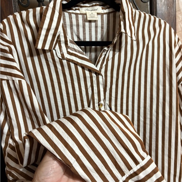 Passport Brown and White Striped Shirt - Picture 3 of 4